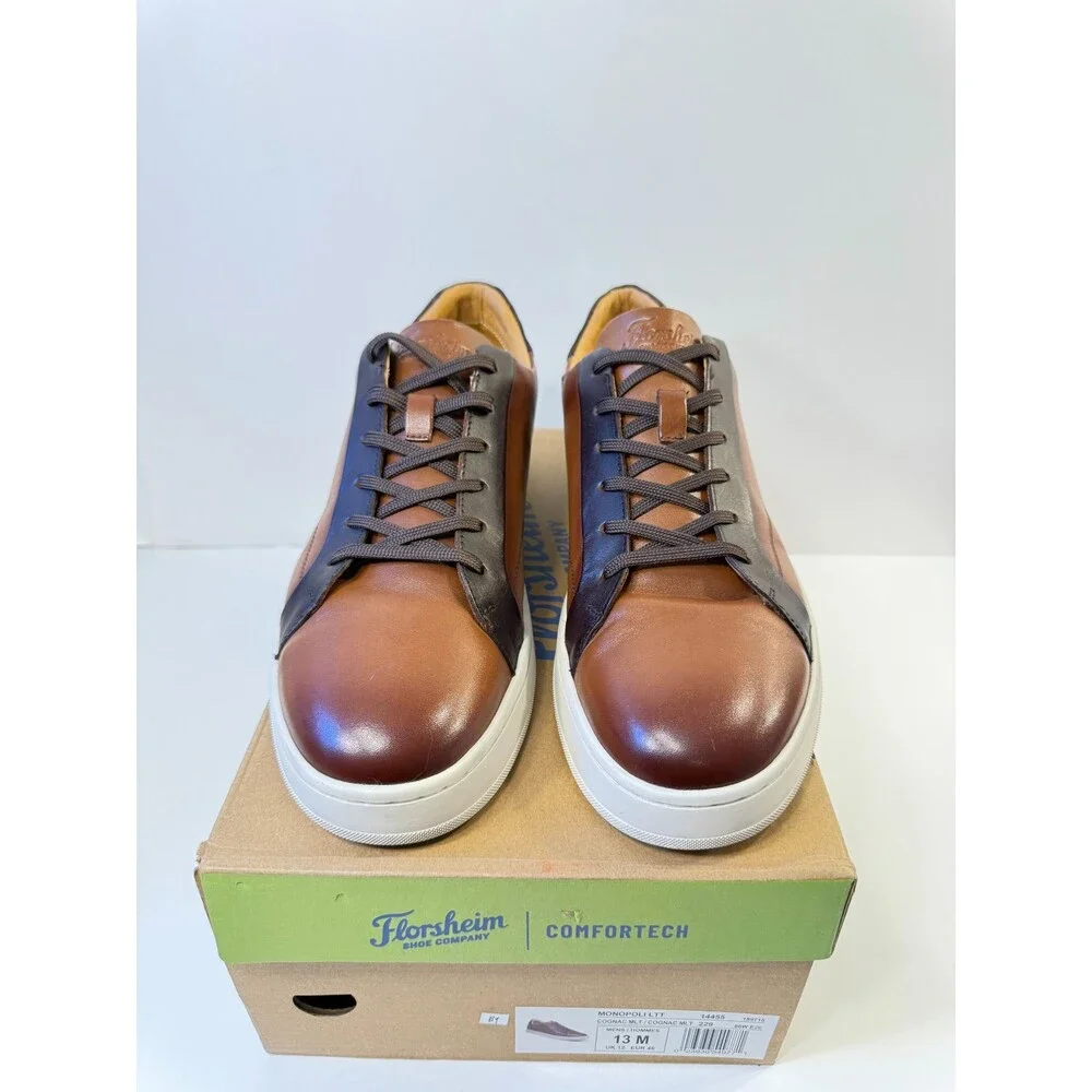 Florsheim Monopoli Lace-to-Toe Sneaker Men's Oxford, 13 D(M) US, Cognac